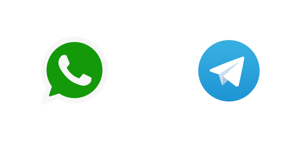 Whatsapp and Telegram Logo PNG HD